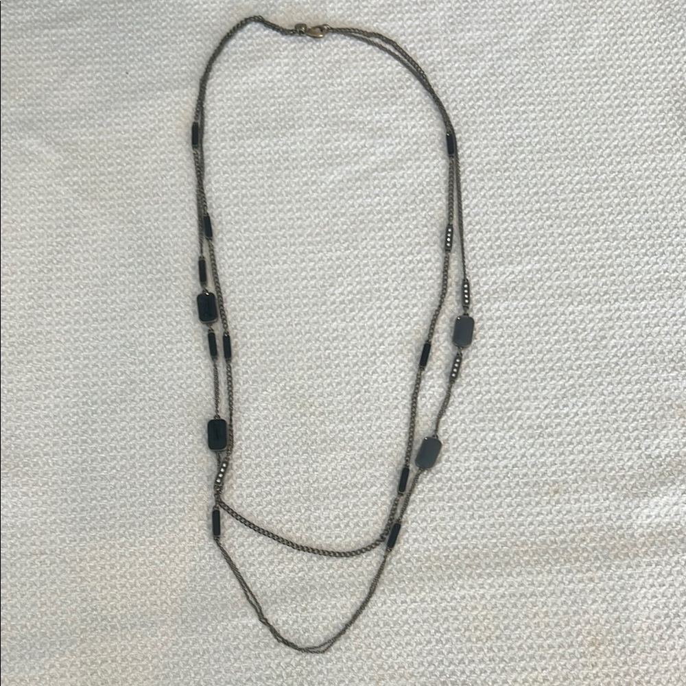 Elegant Loft Black and Gold Necklace